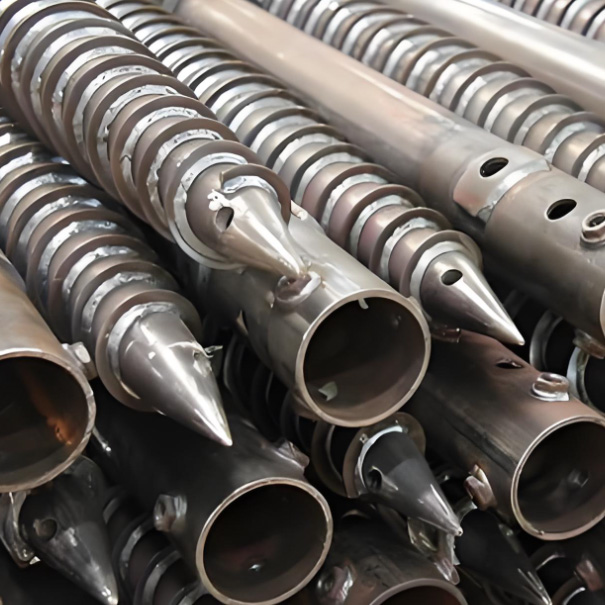 Pilotes de tubos en espiral galvanizados en caliente